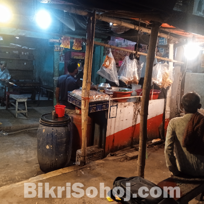একটি চা ষ্টলের যাবতীয় পন্য সামগ্রী বিক্রি করা হবে।